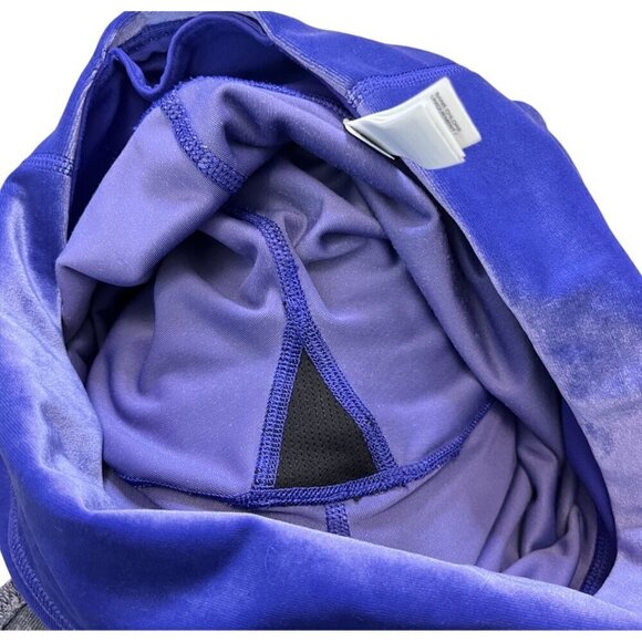 Athleta Purple Velvet Leggings SM Soft Stretch High Rise Athleisure Yoga Lounge - Picture 10 of 10